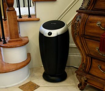 SFS whole-house air sanitizer unit with carbon-zeolite filters, standalone installation for Central Illinois homes