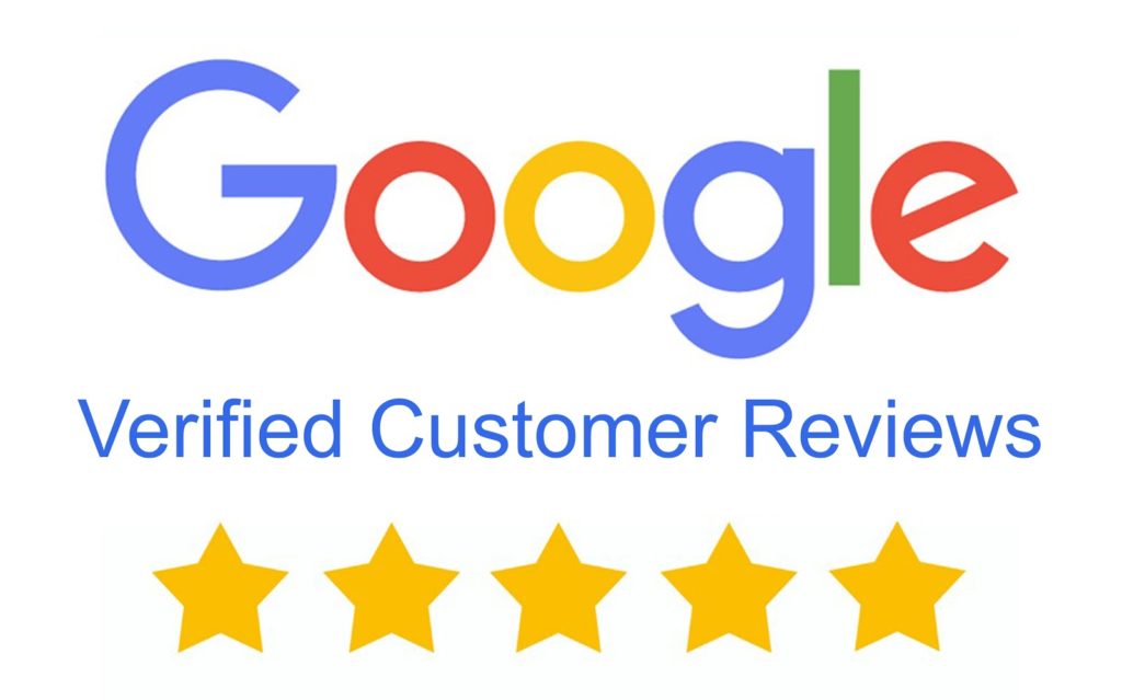 Google Verified Customer Reviews, 5 stars